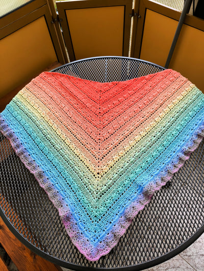 Kundenfoto zu Farbverlaufsgarn Regenbogen (pastell)