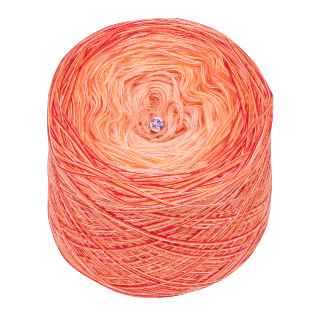 Chroma Twist "Rhabarber Spritz" - Bobbel Wolle und Farbverlaufsgarn von Chiemseegarn