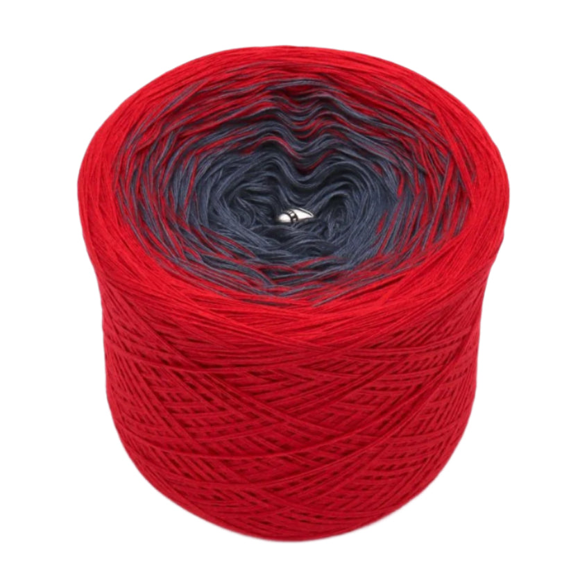 Faschingsnase - Bobbel Wolle und Farbverlaufsgarn von Chiemseegarn