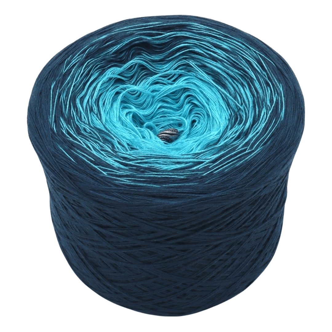 Fluss im Winter - Bobbel Wolle und Farbverlaufsgarn von Chiemseegarn