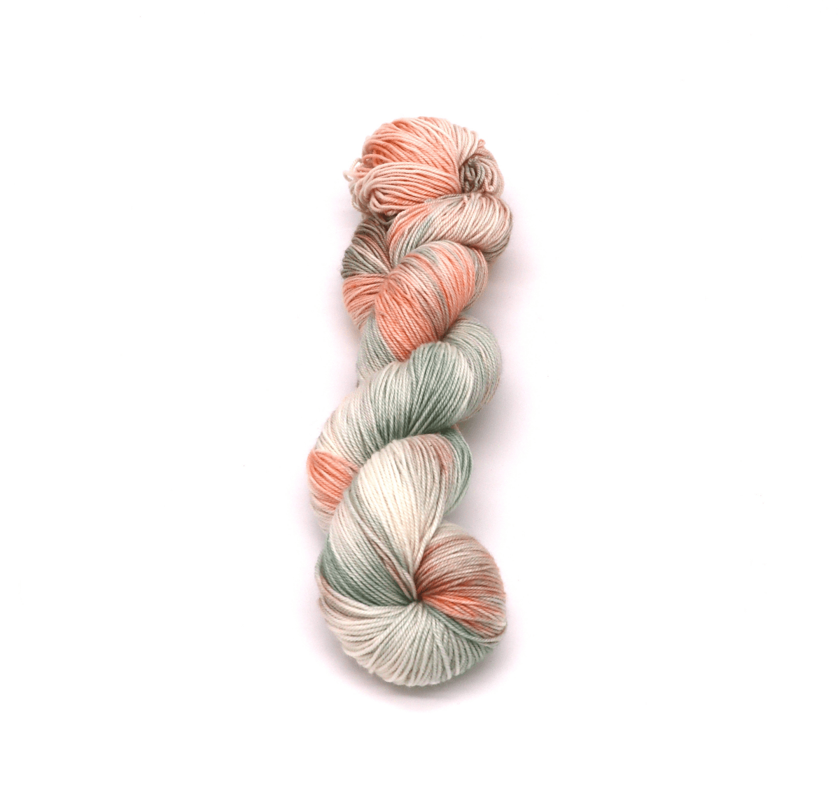 Handgefärbte Wolle aus Merino "Peachy Merino" - Bobbel Wolle und Farbverlaufsgarn von Chiemseegarn