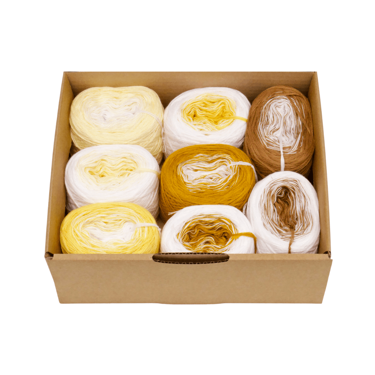 Kombibox Duo gelb - Bobbel Wolle und Farbverlaufsgarn von Chiemseegarn