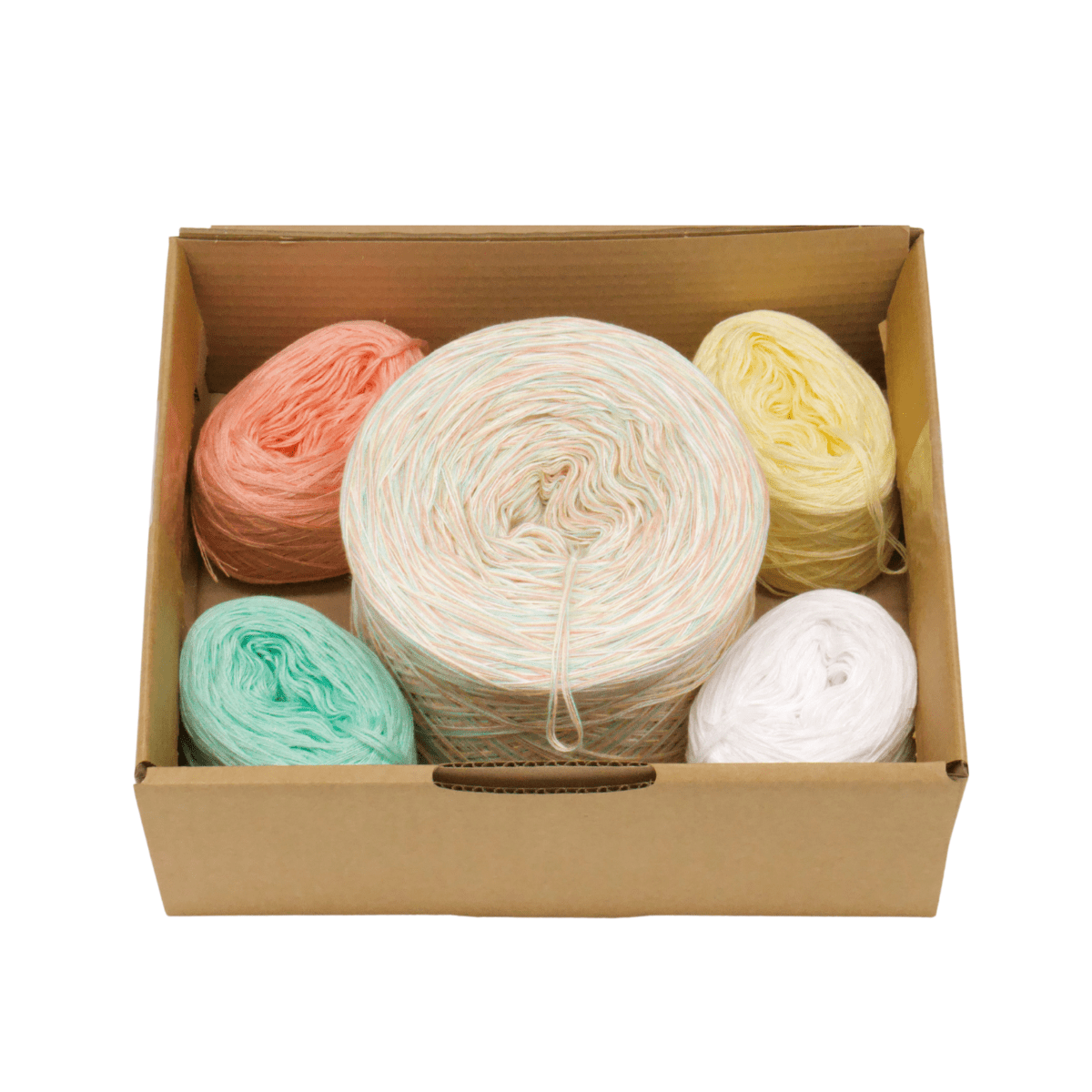 Konfettibox "Pastello" - Bobbel Wolle und Farbverlaufsgarn von Chiemseegarn