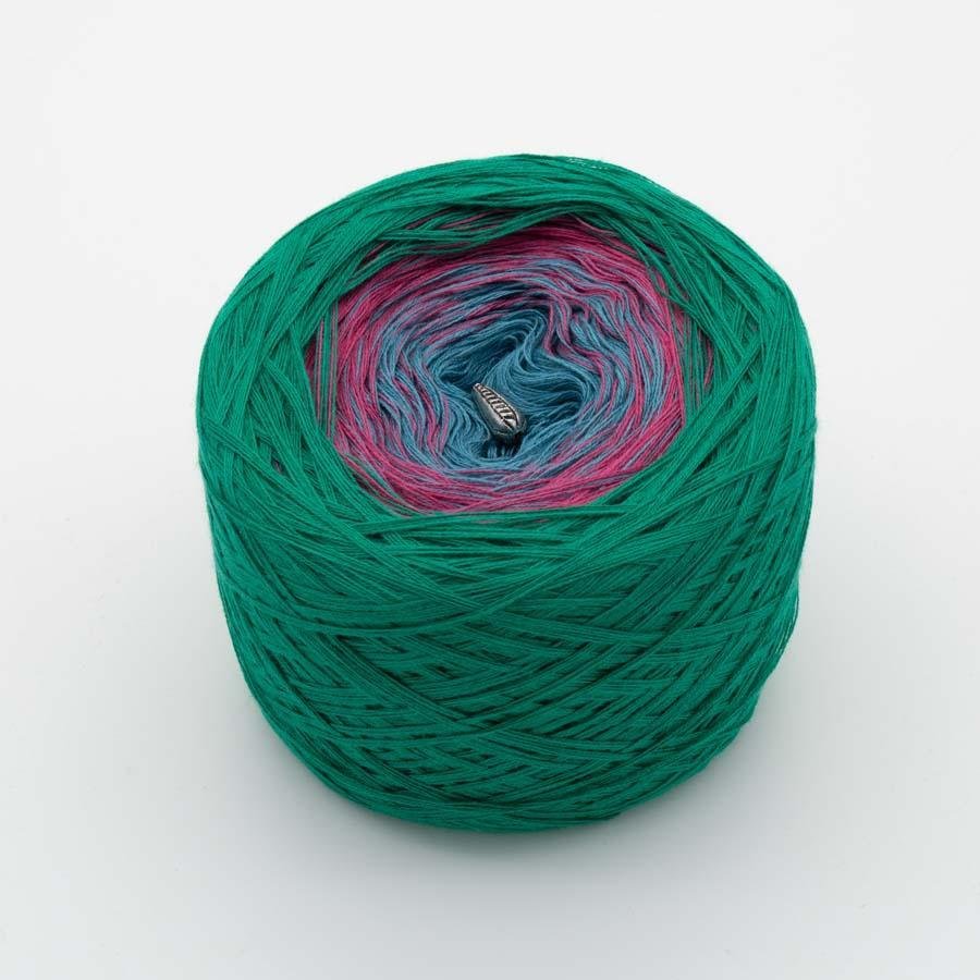 Dahlienstrauß - Bobbel Wolle und Farbverlaufsgarn von Chiemseegarn