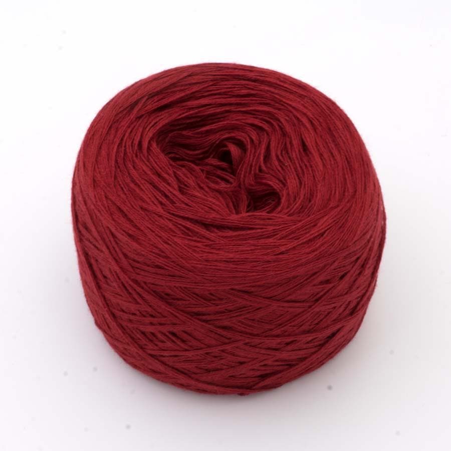 Einfarbiges gefachtes Garn "Burgund" - Bobbel Wolle und Farbverlaufsgarn von Chiemseegarn