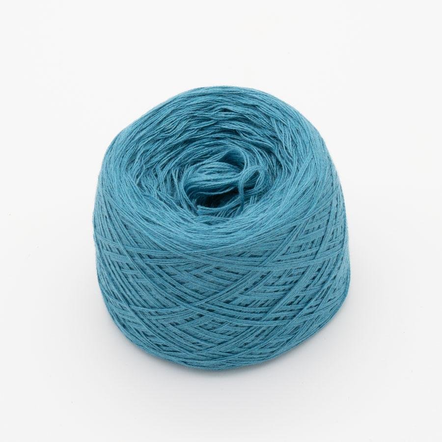 Einfarbiges gefachtes Garn "Hellpetrol" - Bobbel Wolle und Farbverlaufsgarn von Chiemseegarn