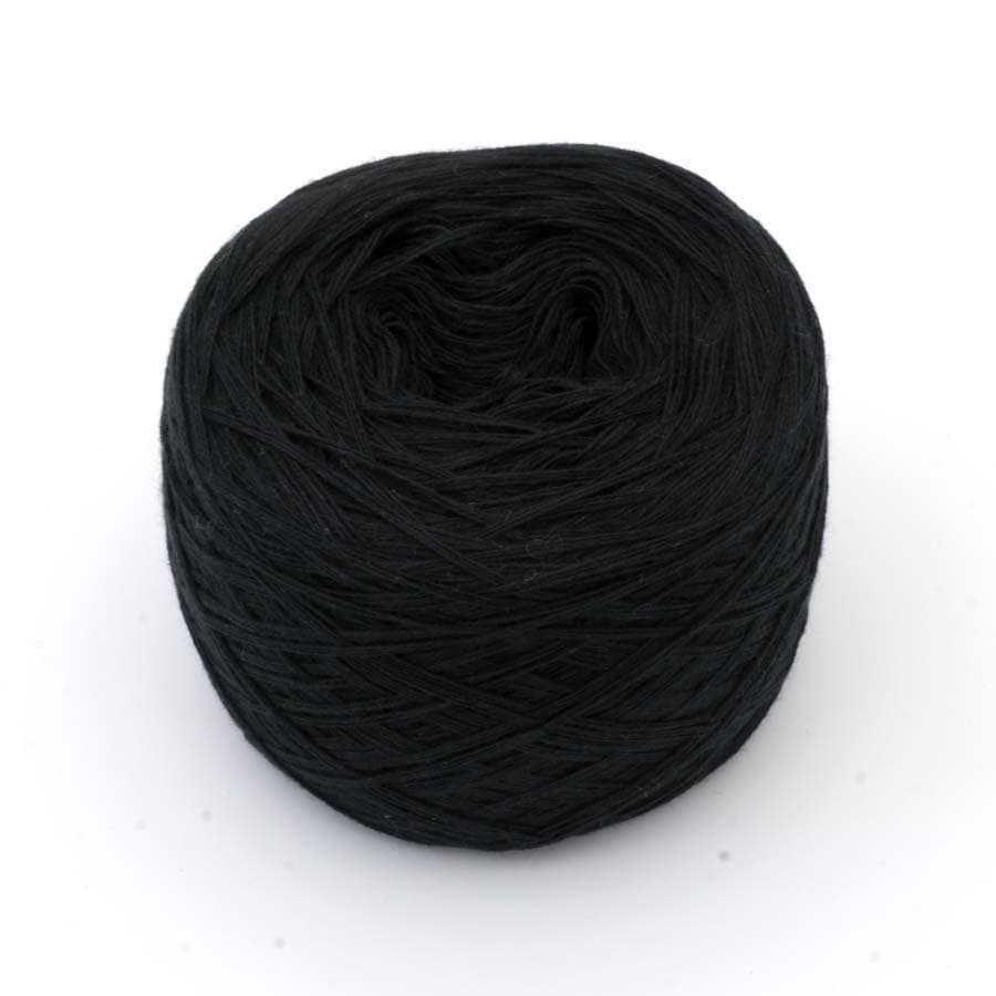 Einfarbiges gefachtes Garn "Schwarz" - Bobbel Wolle und Farbverlaufsgarn von Chiemseegarn