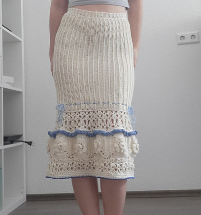 Kundenfoto zu Einfarbiges gefachtes Garn "Creme"