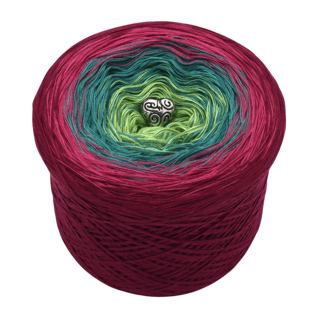 Aquarellgemälde - Bobbel Wolle und Farbverlaufsgarn von Chiemseegarn