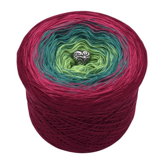 Aquarellgemälde - Bobbel Wolle und Farbverlaufsgarn von Chiemseegarn