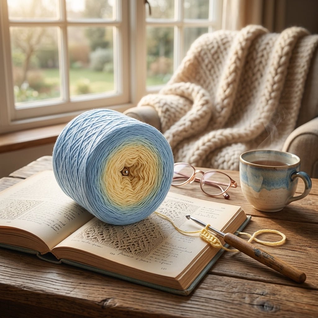 Baby Blue – Farbverlaufsgarn von Chiemseegarn