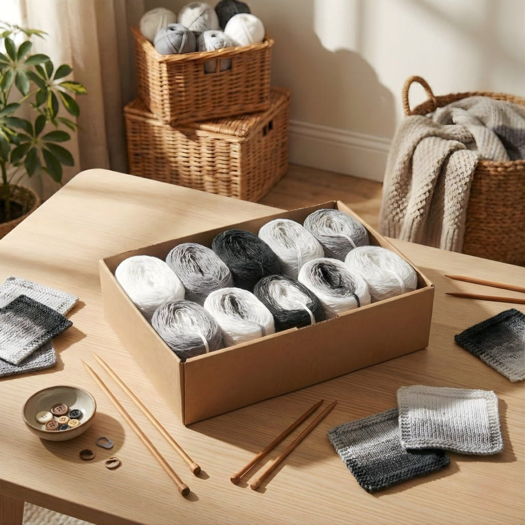 Balance Box - Bobbel Wolle und Farbverlaufsgarn von Chiemseegarn