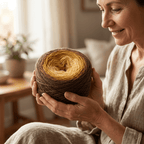 Blatt im Herbst – Farbverlaufsgarn von Chiemseegarn