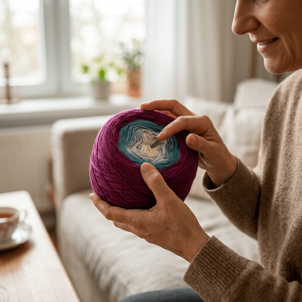 Blaubeermuffin – Farbverlaufsgarn von Chiemseegarn