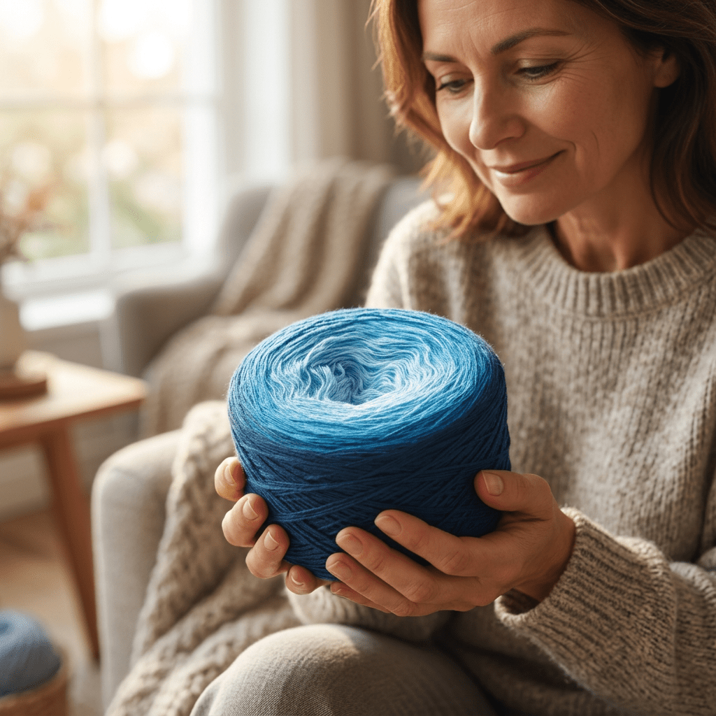 Blaue Lagune – Farbverlaufsgarn von Chiemseegarn