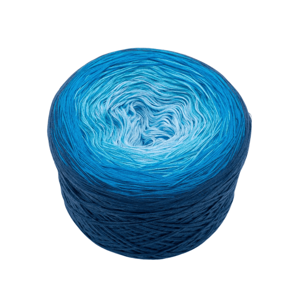 Blaue Lagune – Farbverlaufsgarn von Chiemseegarn