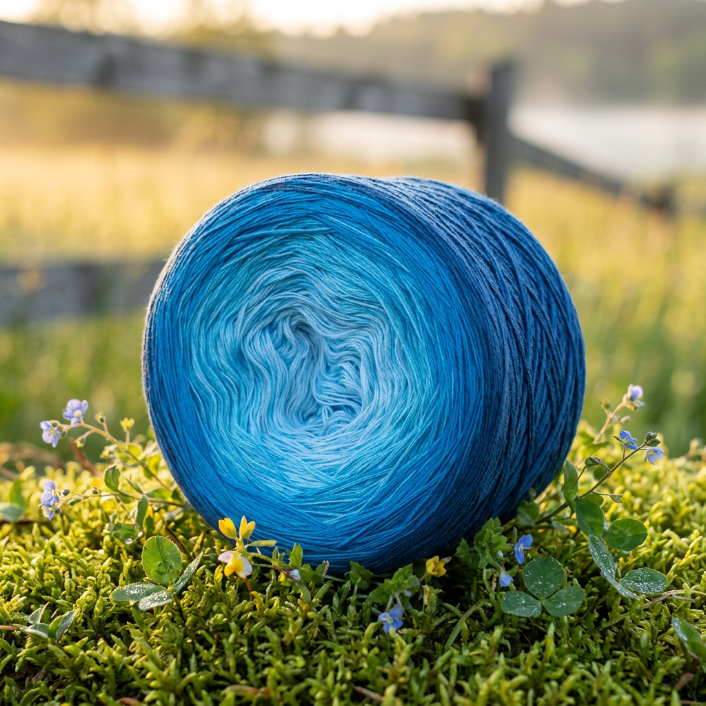 Blaue Lagune – Farbverlaufsgarn von Chiemseegarn