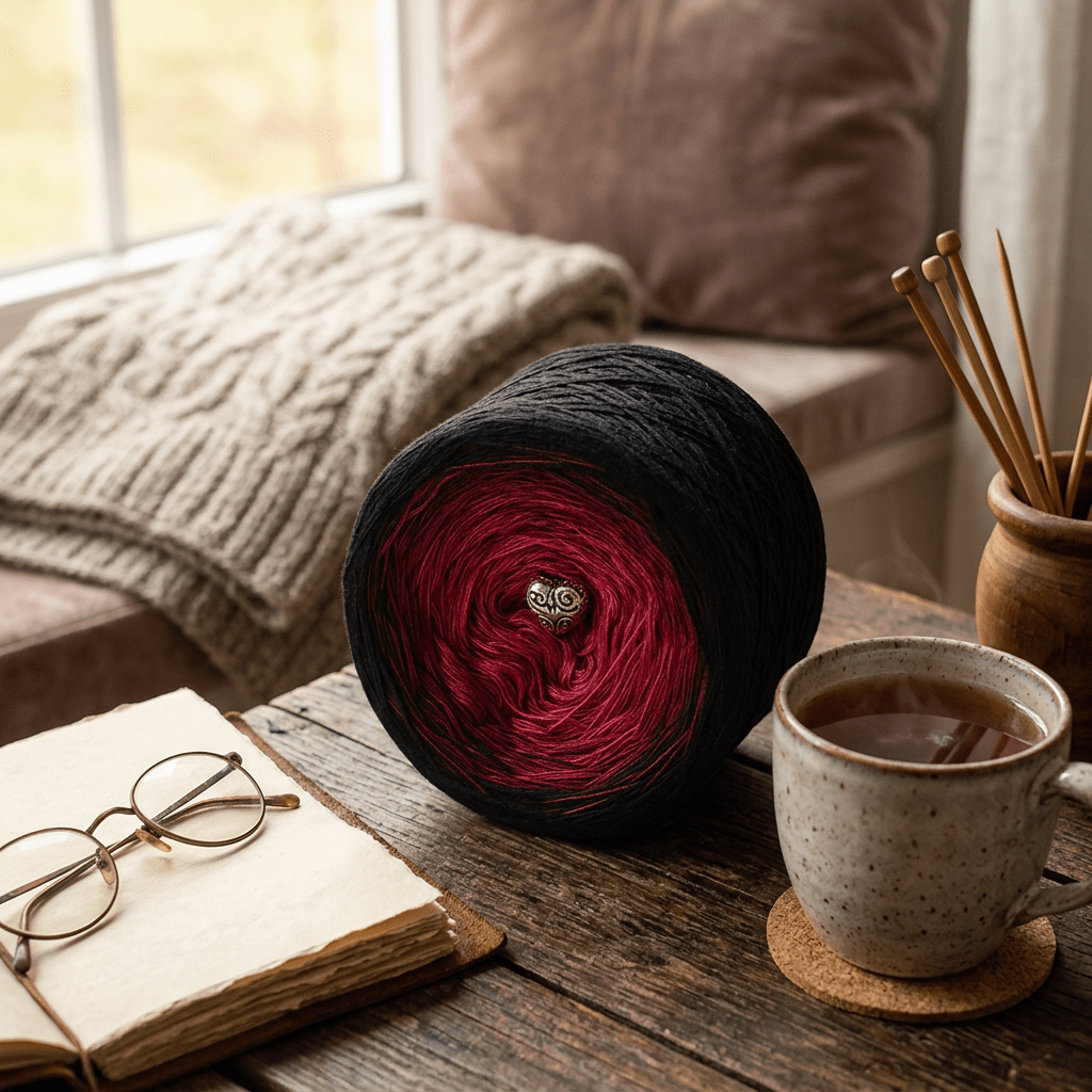 Blutmond – Farbverlaufsgarn von Chiemseegarn