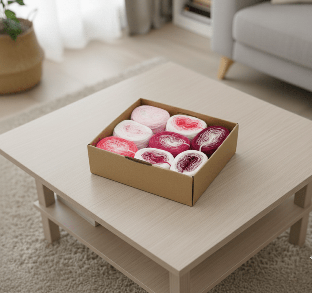 Bobbelkiste Duo rosa - Bobbel Wolle und Farbverlaufsgarn von Chiemseegarn