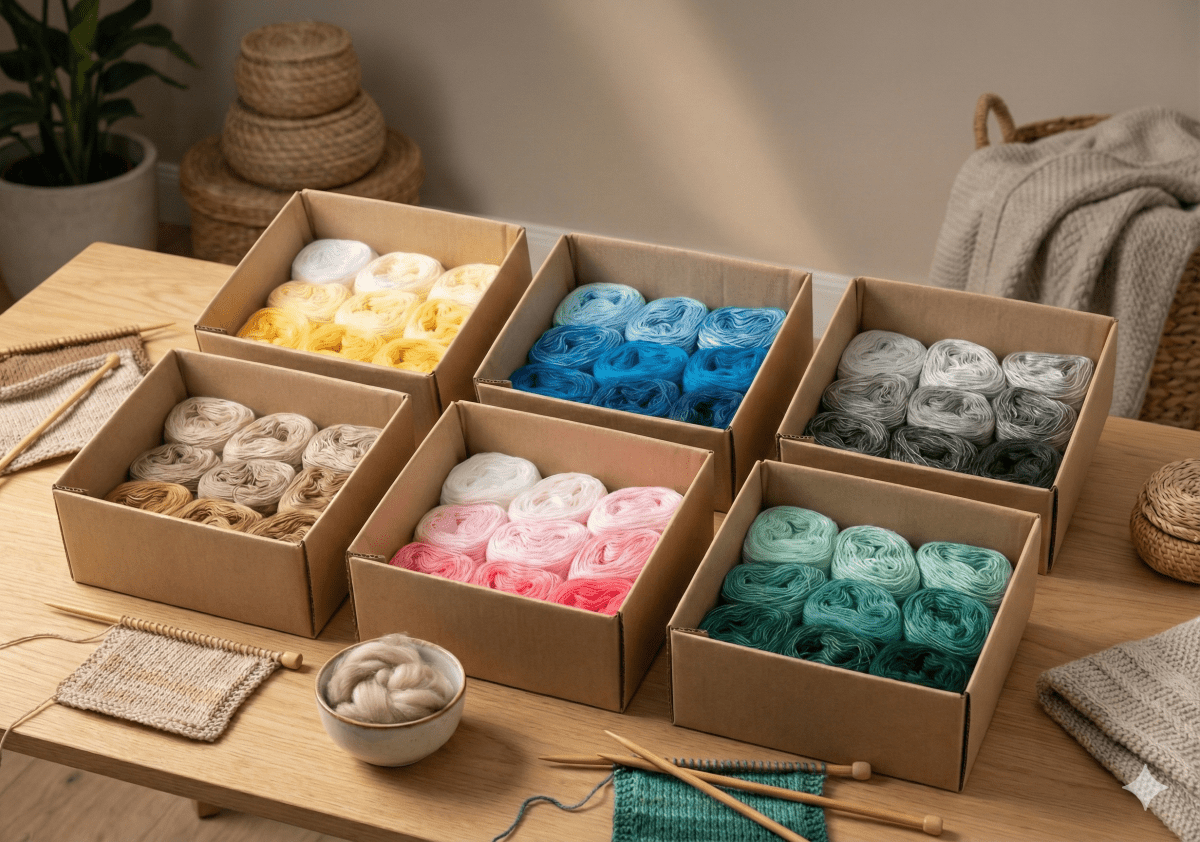 Bobbelkiste mit Farbverlaufsgarnen - Bobbel Wolle und Farbverlaufsgarn von Chiemseegarn