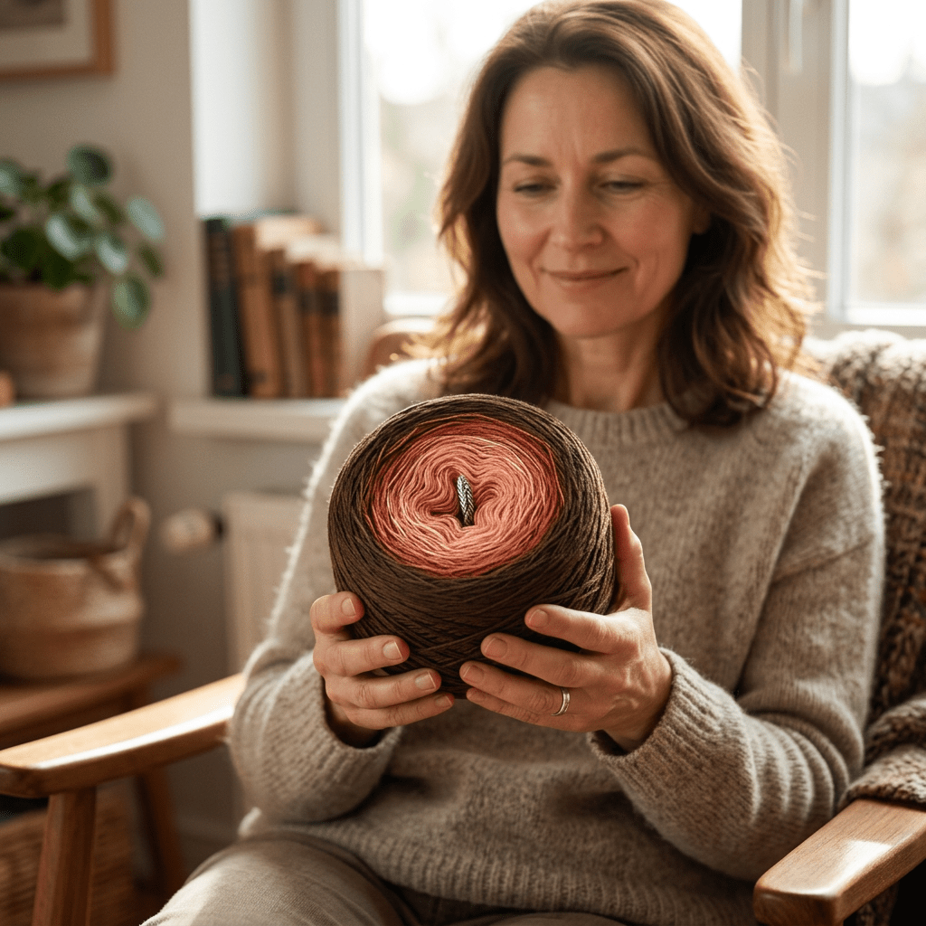 Brauner Quarz – Farbverlaufsgarn von Chiemseegarn