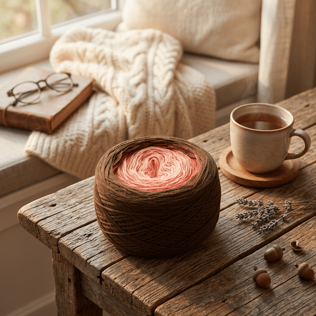 Brauner Quarz – Farbverlaufsgarn von Chiemseegarn