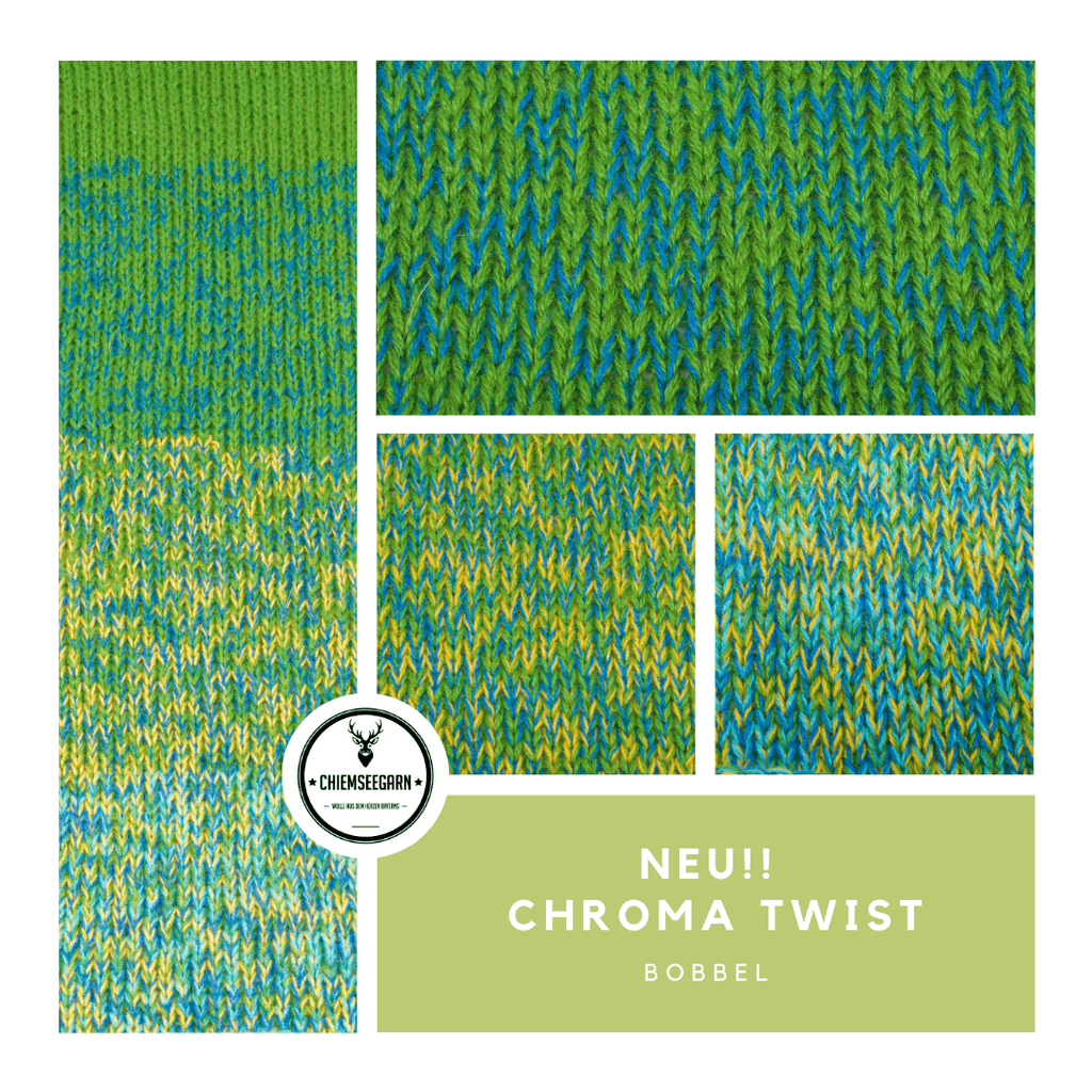 Chroma Twist "Wirbelwind" - Bobbel Wolle und Farbverlaufsgarn von Chiemseegarn