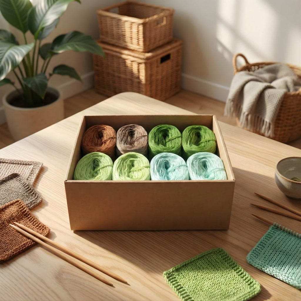 Colour Block Boxen - Bobbel Wolle und Farbverlaufsgarn von Chiemseegarn