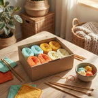 Colour Block Boxen - Bobbel Wolle und Farbverlaufsgarn von Chiemseegarn