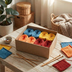 Colour Block Boxen - Bobbel Wolle und Farbverlaufsgarn von Chiemseegarn