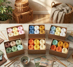 Colour Block Boxen - Bobbel Wolle und Farbverlaufsgarn von Chiemseegarn