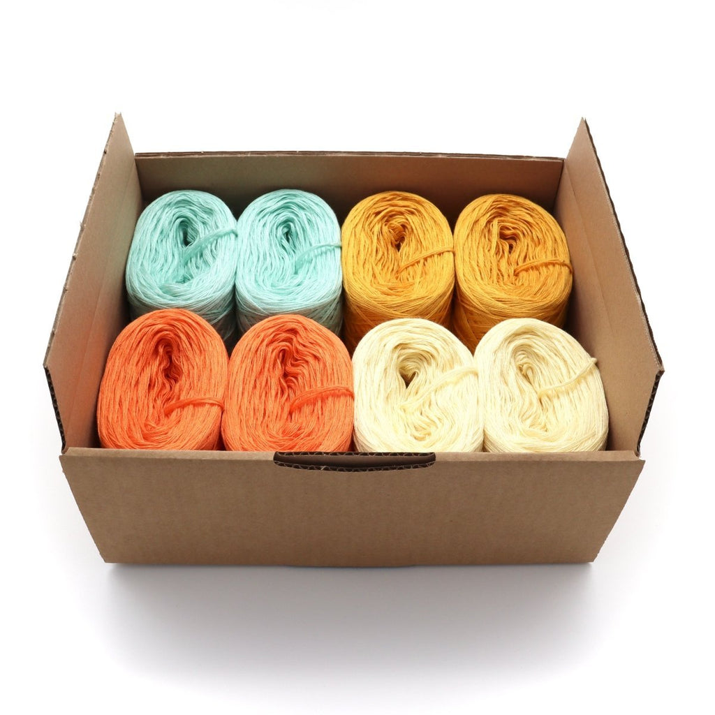 Colour Block Boxen - Bobbel Wolle und Farbverlaufsgarn von Chiemseegarn
