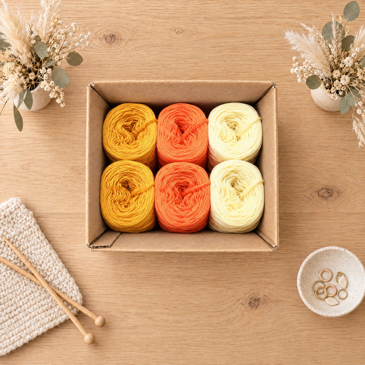 Colour Block Box 6er Sunny – von oben
