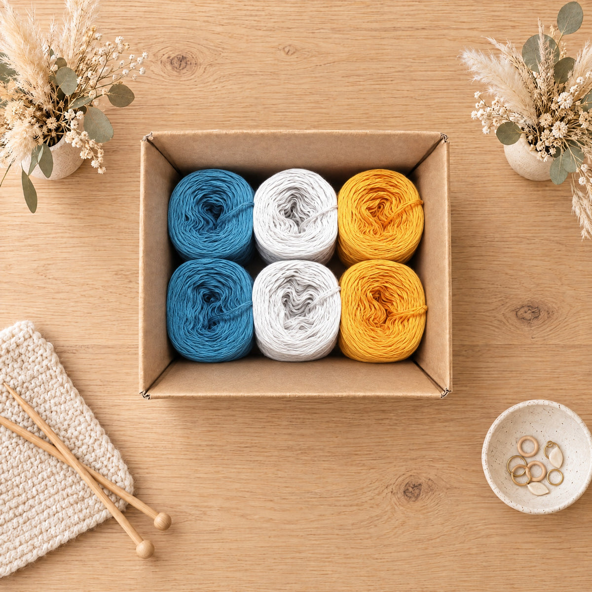 Colour Block Box 6er Vintage – von oben
