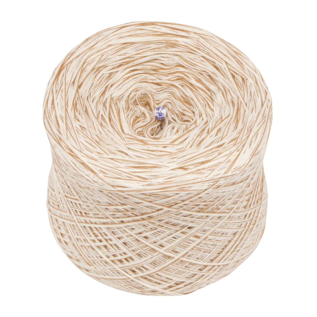 Cremiges Mocca - Bobbel Wolle und Farbverlaufsgarn von Chiemseegarn