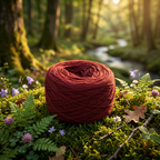 Einfarbiges gefachtes Garn "Burgund" – Einfarbiges Garn von Chiemseegarn