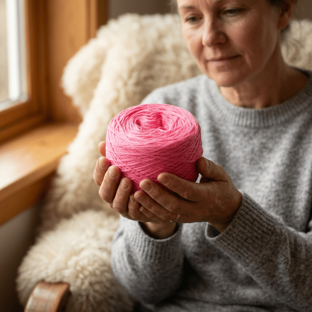 Einfarbiges gefachtes Garn "Candy" – Einfarbiges Garn von Chiemseegarn