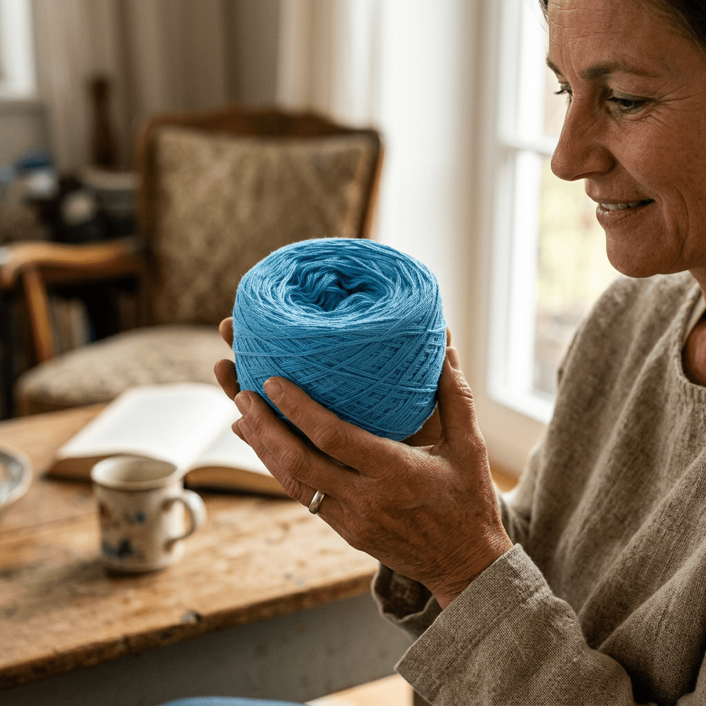 Einfarbiges gefachtes Garn "Capri" – Einfarbiges Garn von Chiemseegarn