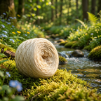 Einfarbiges gefachtes Garn "Creme" – Einfarbiges Garn von Chiemseegarn