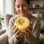 Einfarbiges gefachtes Garn "Gold" – Einfarbiges Garn von Chiemseegarn