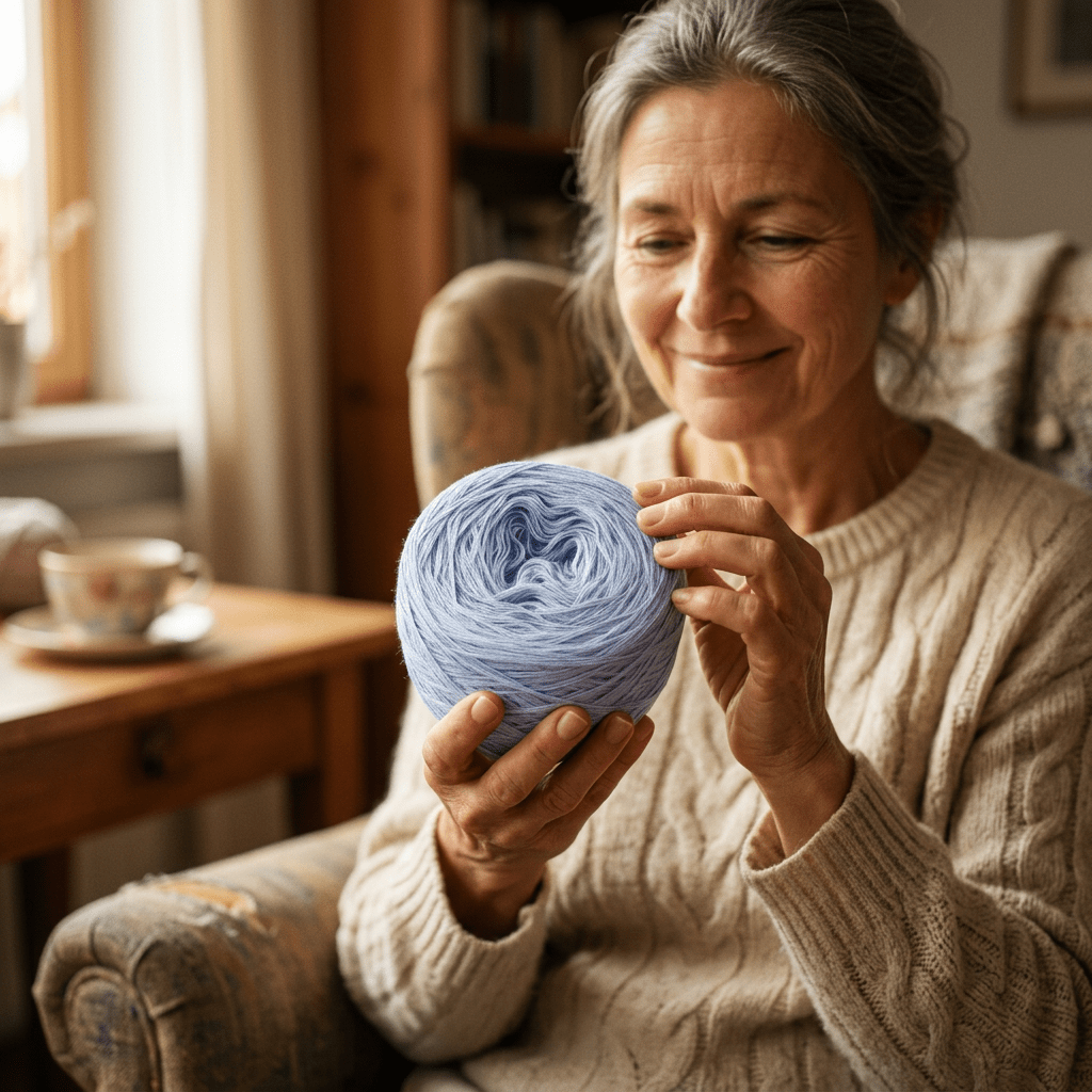 Einfarbiges gefachtes Garn "Libelle" – Einfarbiges Garn von Chiemseegarn