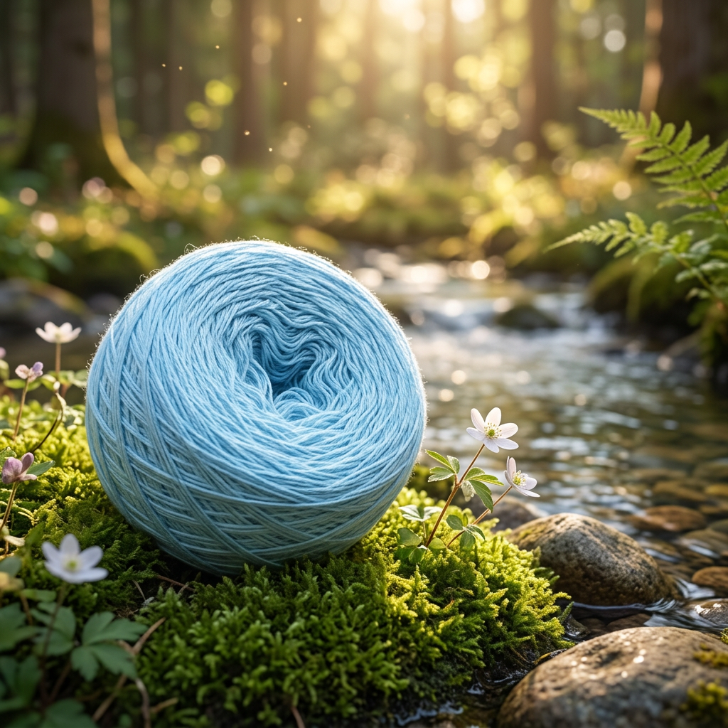 Einfarbiges gefachtes Garn "Libelle" – Einfarbiges Garn von Chiemseegarn