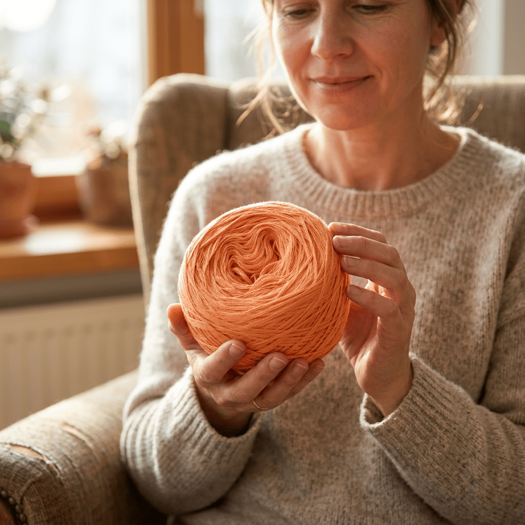 Einfarbiges gefachtes Garn "Mango" – Einfarbiges Garn von Chiemseegarn