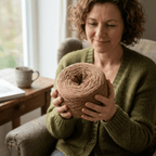 Einfarbiges gefachtes Garn "Mocca" – Einfarbiges Garn von Chiemseegarn