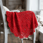 Einfarbiges gefachtes Garn "Mohnblumenrot" – Einfarbiges Garn von Chiemseegarn