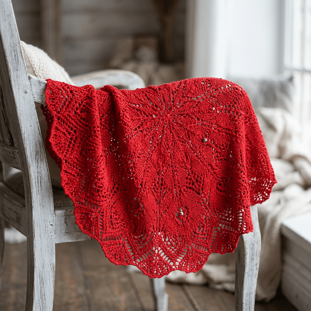 Einfarbiges gefachtes Garn "Mohnblumenrot" – Einfarbiges Garn von Chiemseegarn
