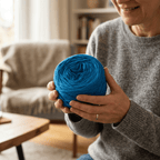 Einfarbiges gefachtes Garn "Ozeanblau" – Einfarbiges Garn von Chiemseegarn