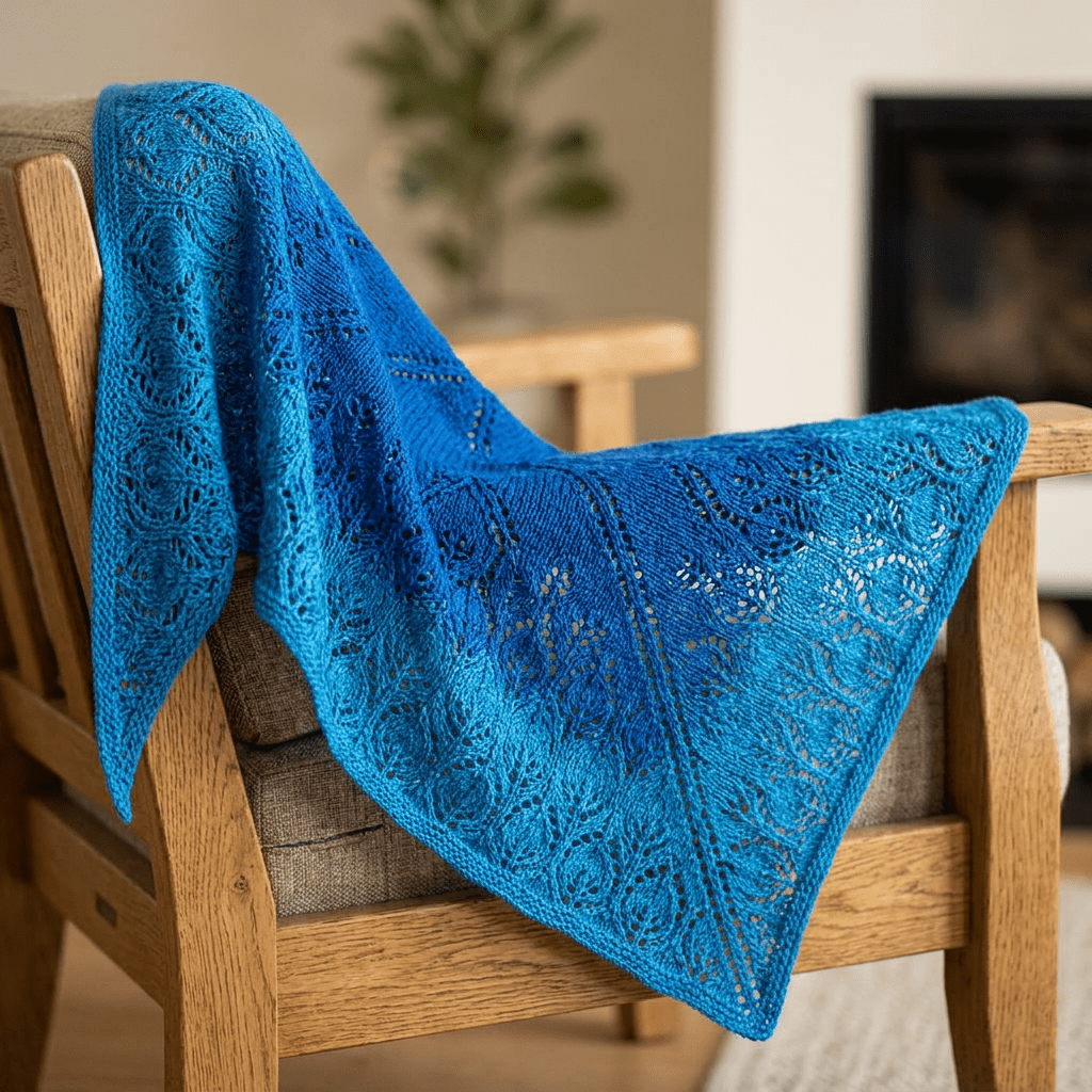 Einfarbiges gefachtes Garn "Ozeanblau" – Einfarbiges Garn von Chiemseegarn