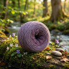 Einfarbiges gefachtes Garn "Violett" – Einfarbiges Garn von Chiemseegarn