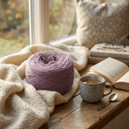 Einfarbiges gefachtes Garn "Violett" – Einfarbiges Garn von Chiemseegarn